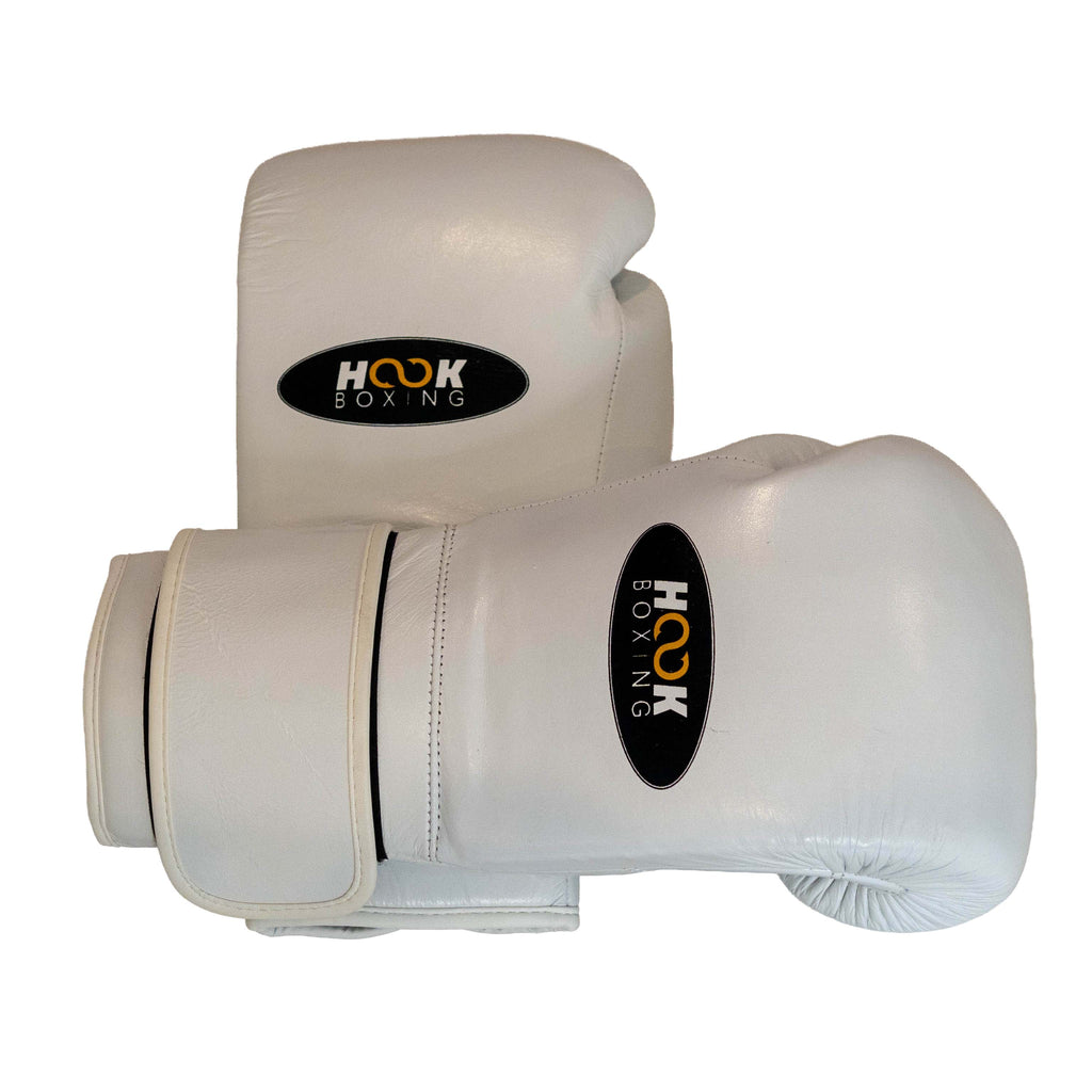 14oz White Strap Glove