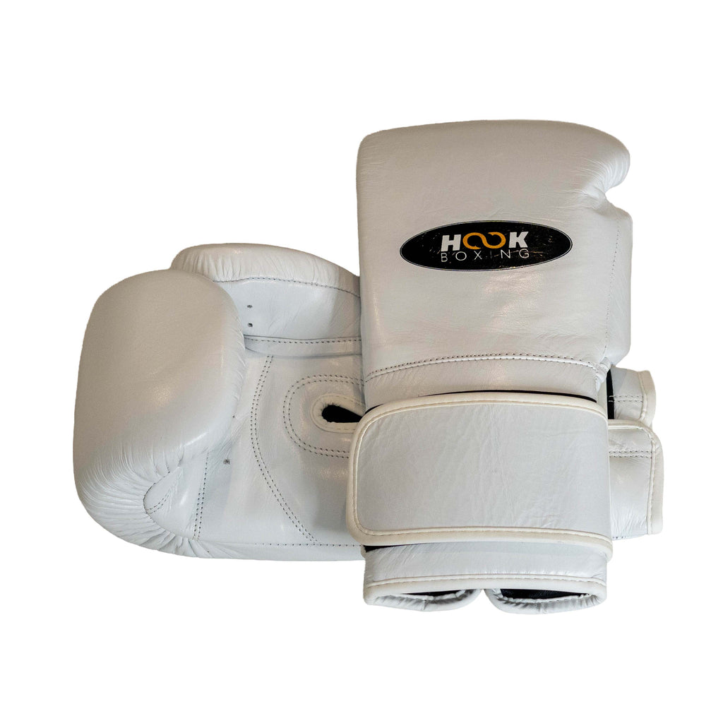 14oz White Strap Glove